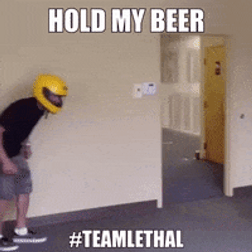 Hold My Beer Funny Stunt Fail GIF