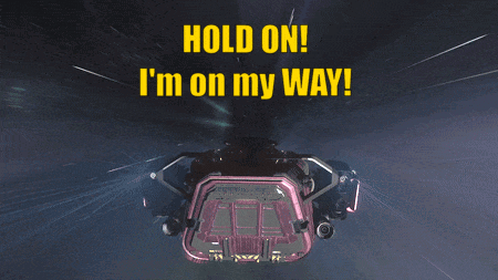 Hold On My Way Spaceship GIF