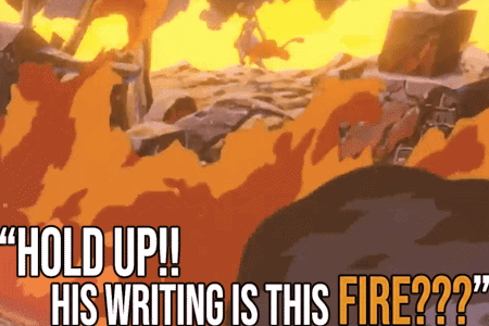 Hold Up His Writing Is This Fire?? Poster