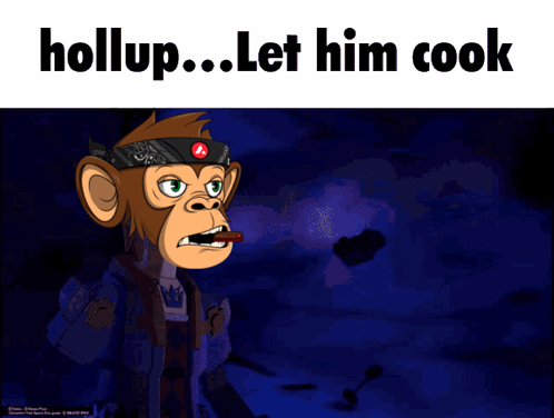 Hold Up Let Him Cook Monkey GIF