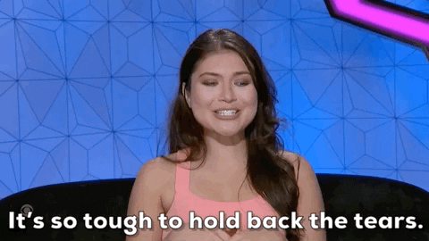 Holding Back Tears Is Tough GIF