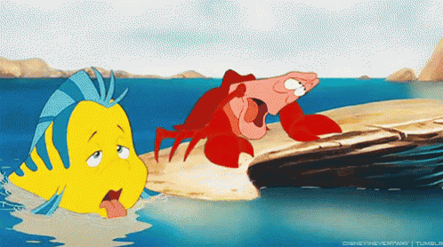 Holding Breath Sebastian And Flounder GIF