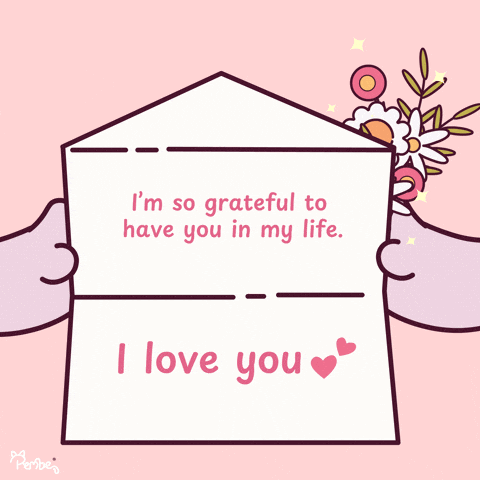 Holding Envelope Saying I'm So Grateful to Have You in My Life I Love You