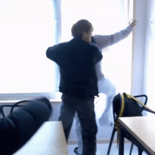 Holding Friend From Jump Out Window GIF