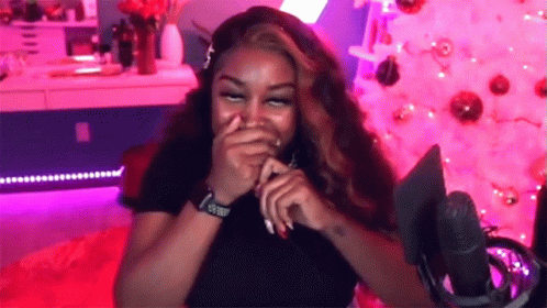 Holding In Laugh Live Streamer Lady GIF