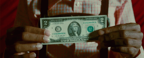 Holding Two Dollar Bill GIF
