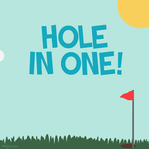 Hole in One Poster with Red Flag