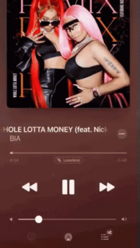 Hole Lotta Money By Bia Is Playing On A Phone GIF
