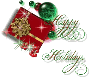 Holiday Greeting Red Gift Box