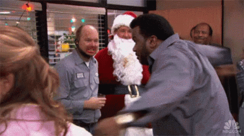 Holiday Party Guy Falling GIF