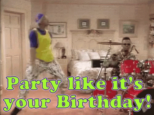 Holiday Party Like It's Your Birthday GIF
