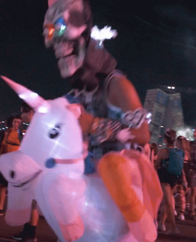 Holiday Party Unicorn Costume GIF