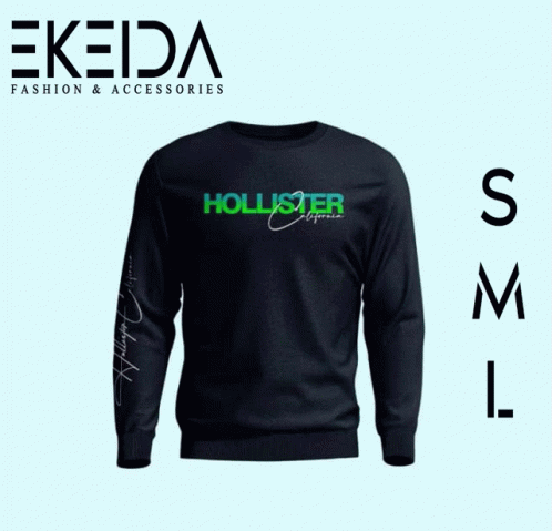 Hollister California Sweatshirt With Blue White Ombre GIF