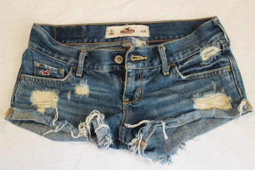 Hollister Shorts With Holes GIF