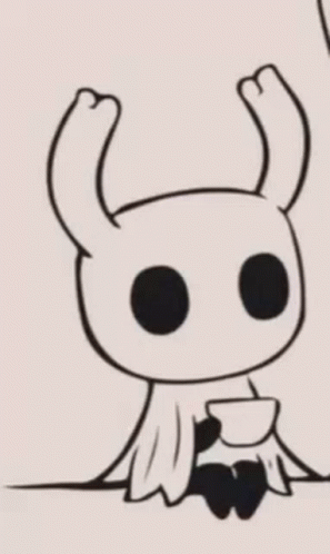 Hollow Knight Having Coffee Moving Art GIF