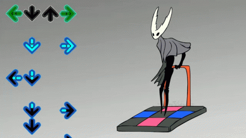 Hollow Knight Playing Dance Pad GIF