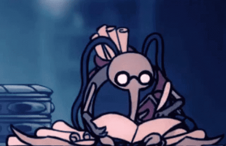 Hollow Knight Cornifer Writing GIF