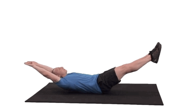 Hollow Rock Exercise Abs GIF