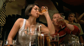 Holly Davidson Drinks Beer Makes Wet Tshirt GIF
