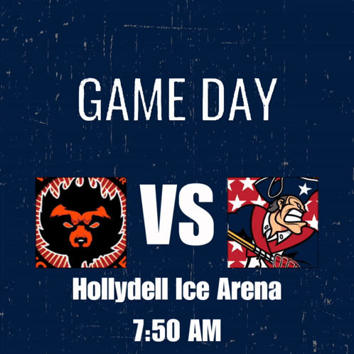 Hollydell Ice Arena Bears Patriots Game Poster