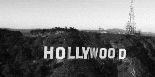 Hollywood Drone View GIF