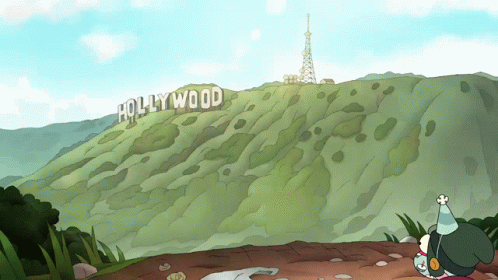 Hollywood Sign Walk Out GIF