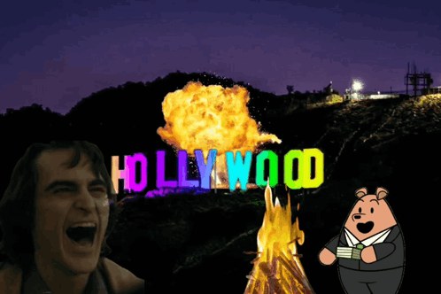 Hollywood Sign With Myth Brothers Going to Hollywood