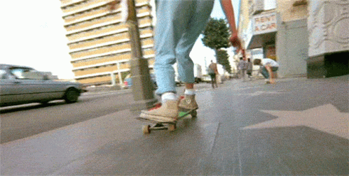 Hollywood Walk Of Fame Boulevard Skateboarding GIF