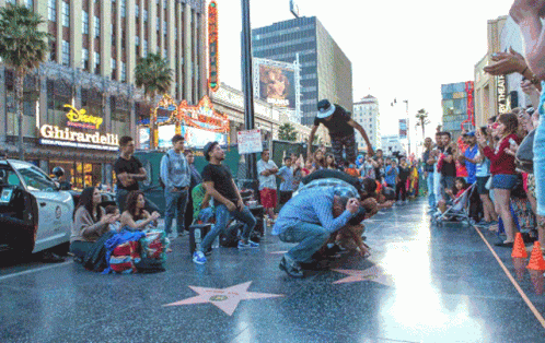 Hollywood Walk Of Fame Dancer Flip GIF