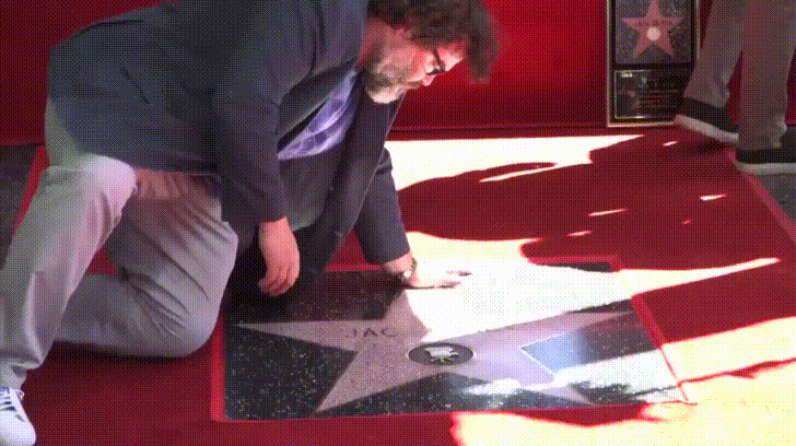 Hollywood Walk Of Fame Jack Black GIF