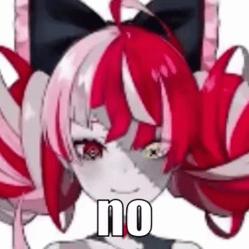 Hololive Kureiji Ollie Shooks Head As No GIF