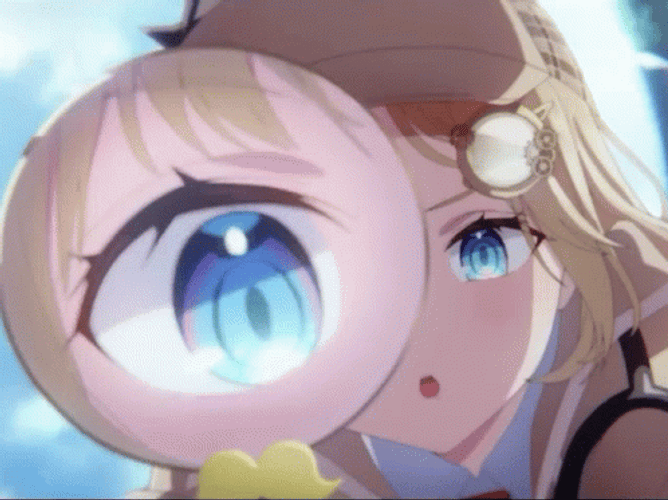Hololive Amelia Watson Magnified Eye GIF