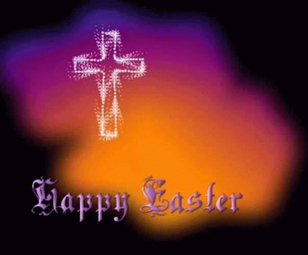 Holy Cross God Is Risen Good Morning Happy Easter GIF