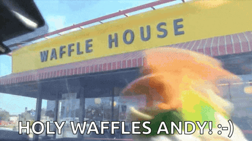 Holy Waffles Andy Waffle House Sign
