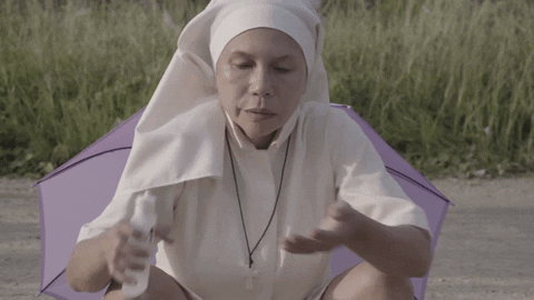 Holy Water Alcohol Nun Disinfectant GIF