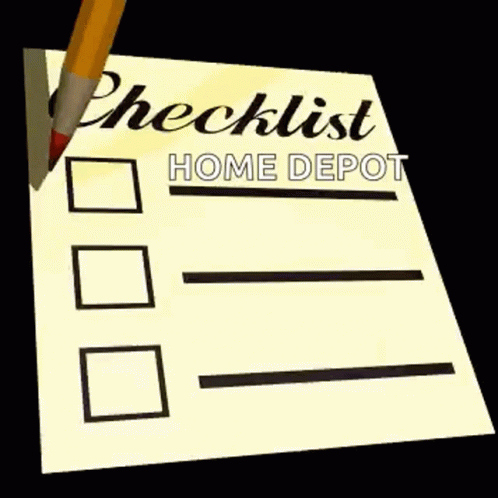 Home Depot Check List GIF