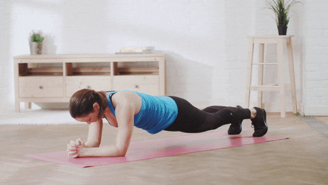 Home Exercise Plank Jacks GIF