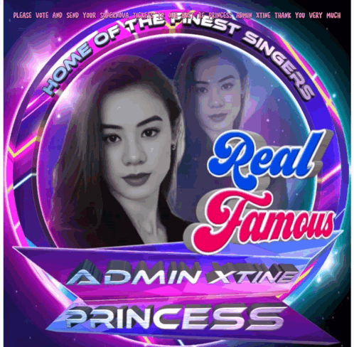 Home Of The Finest Singers Real Famous Admin Xtine Princess Logo GIF