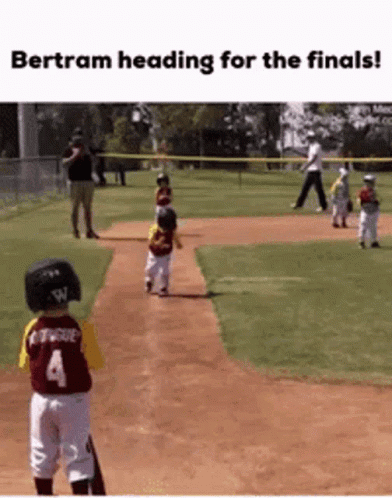 Childeren Baseball Home Run GIF
