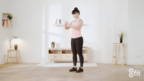 Home Workout Lunge Exercise GIF