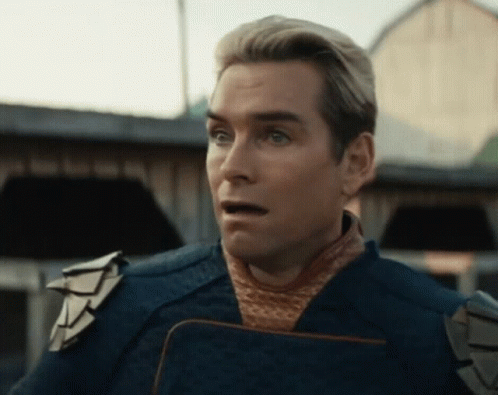 Homelander Flustered Face Reaction GIF