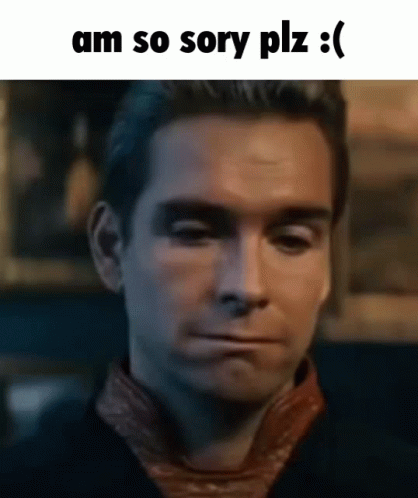 Sad Homelander Am So Sorry Please GIF
