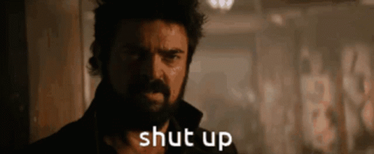 Homelander Laser Eyes Shut Up GIF