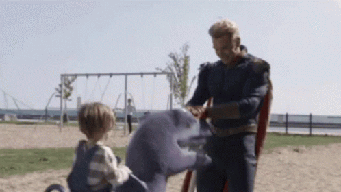 Homelander Meme Playground Dinosaur GIF