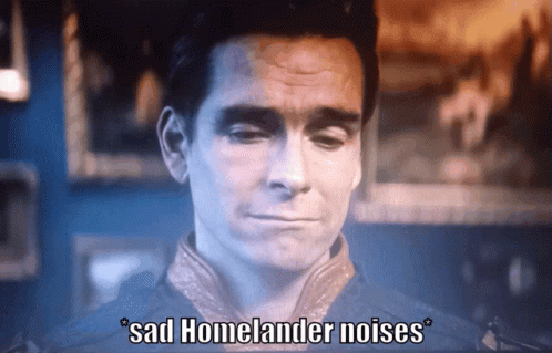 Homelander Meme Sad Noises GIF