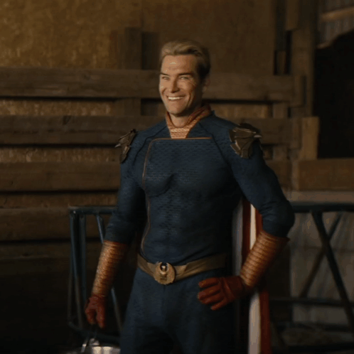 Homelander Milk Laughing GIF