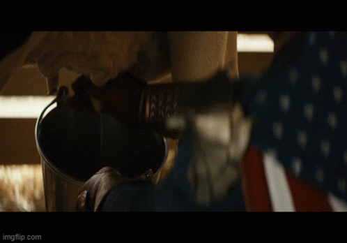 Homelander Milk Milking Cow To Drink Fresh Milk GIF