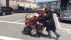 Homeless Guy Running Away GIF