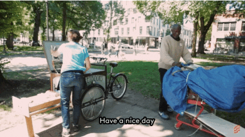 Homeless Moving Out Street Cart GIF