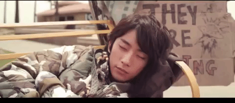 Homeless Sleeping K-pop Gongchan B1a4 GIF